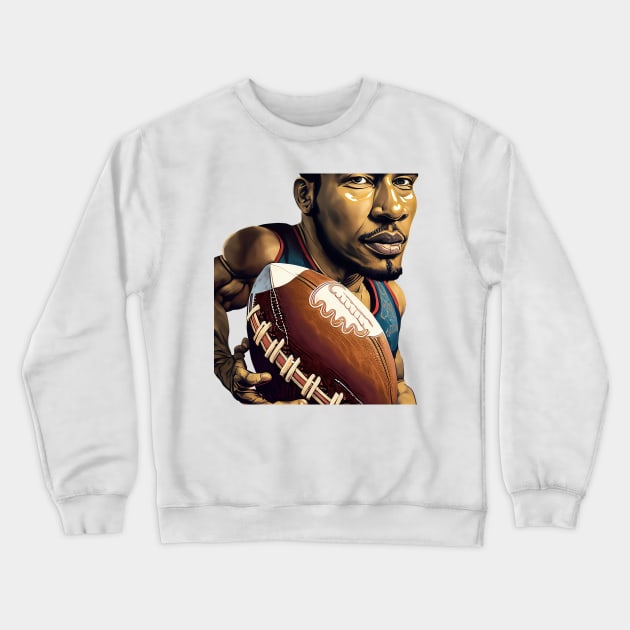 American Gridiron Football Player Crewneck Sweatshirt by ArtShare